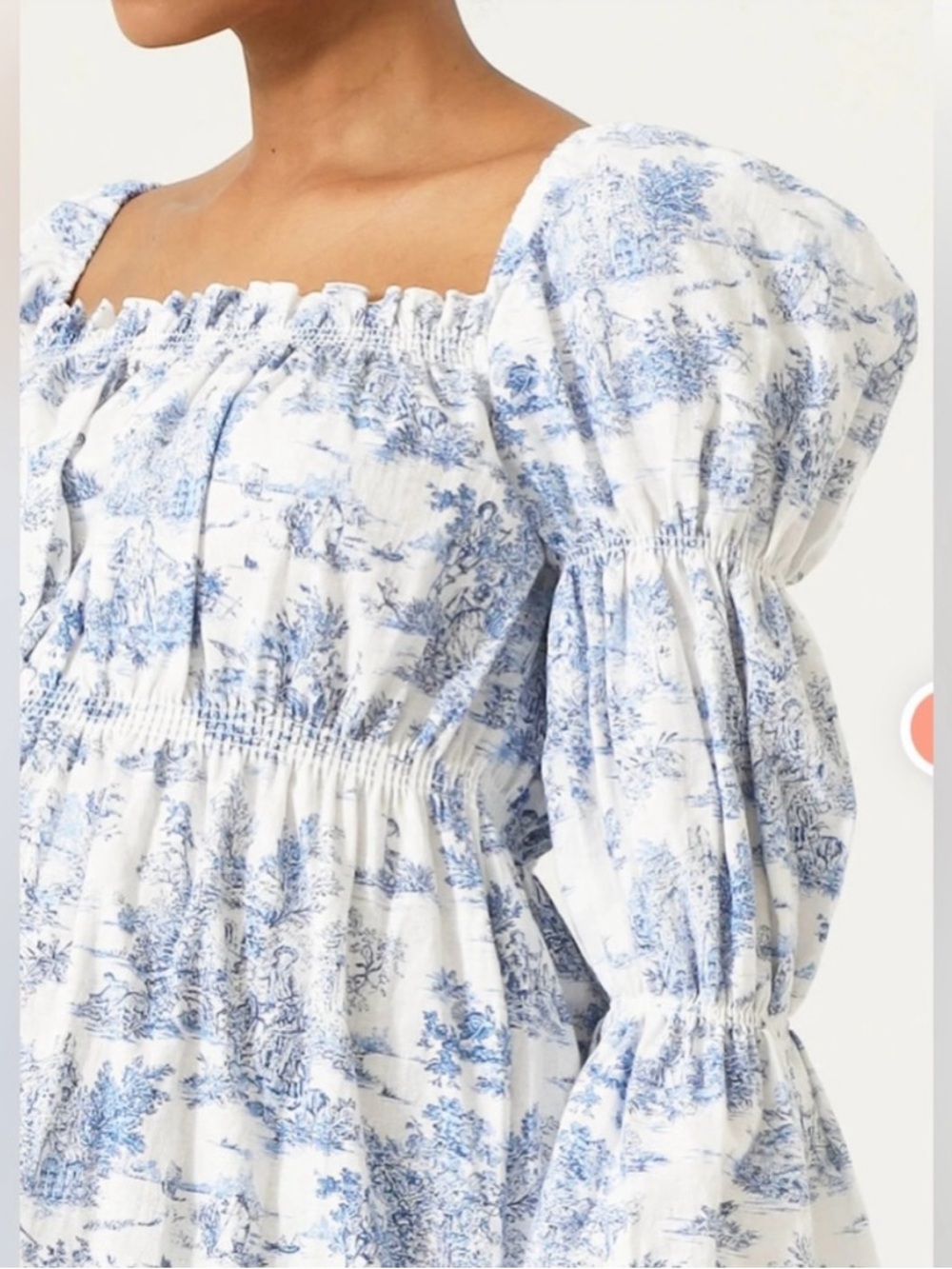 Nothing Fits But Midi Dress - White & Blue (S/M) - Picture 5 of 8